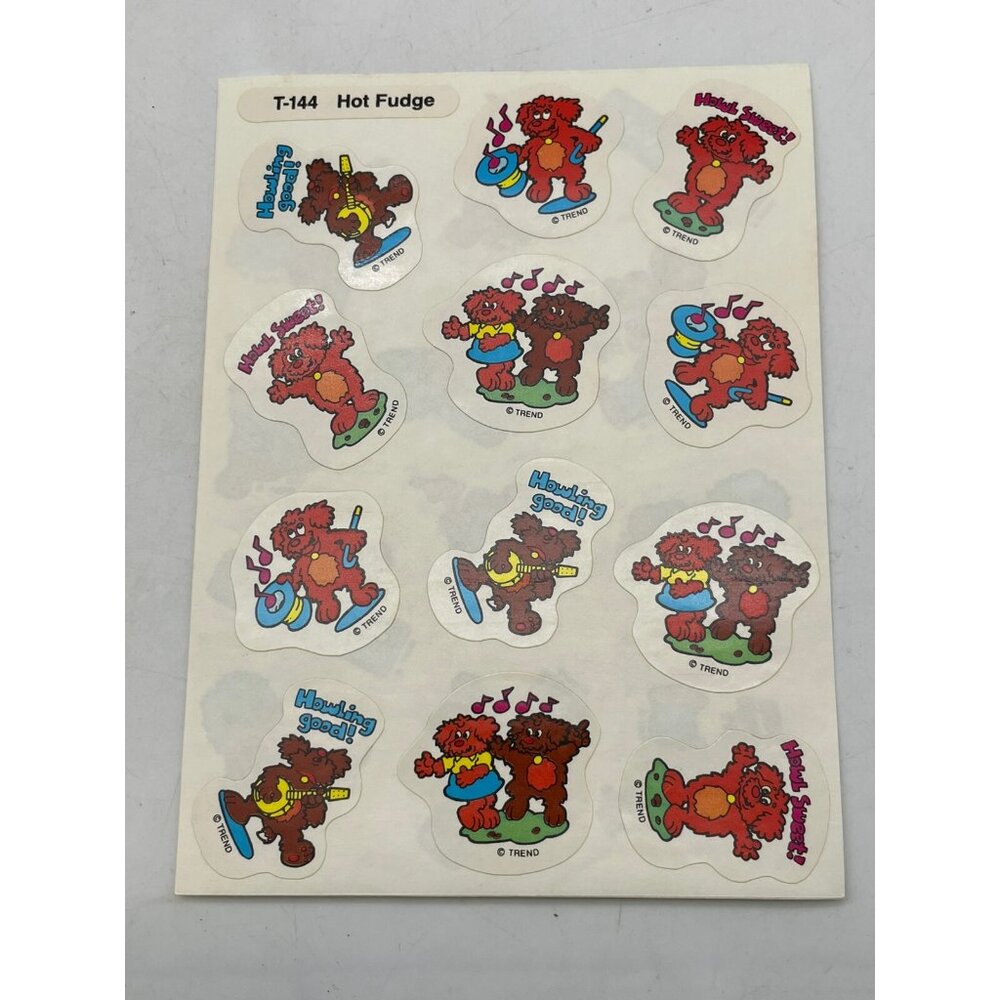 Vintage Trend Sticker Sheet T-144 Hot Fudge Stickers One Sheet Scratch N Sniff